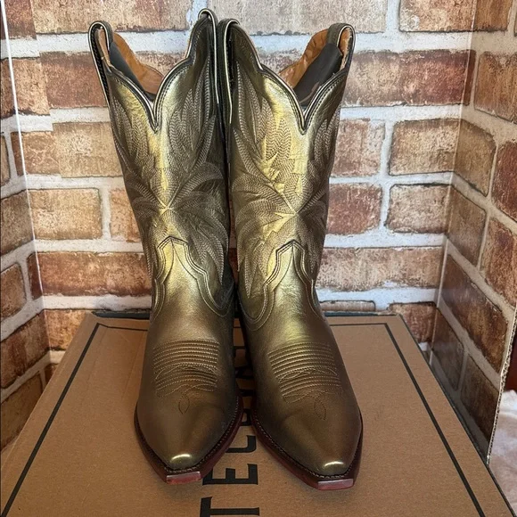 Tecovas Sadie Olive Cowboy Boots 8.5 - Picture 2 of 8